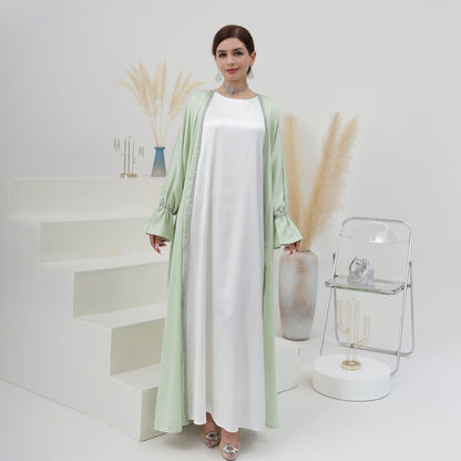 ÉLODIE™ | Robe unie à manches ballon et perles