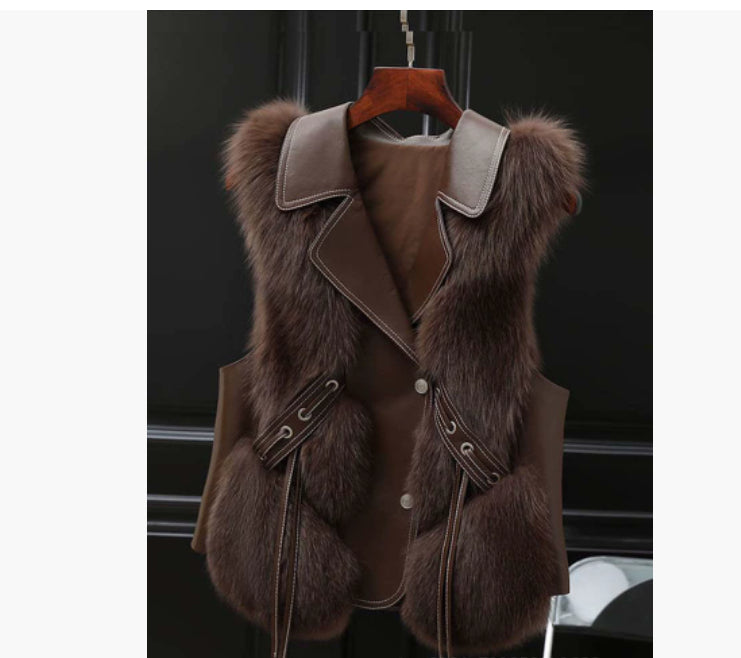 LÉA™ | Gilet court en fourrure artificielle