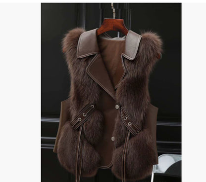 LÉA™ | Gilet court en fourrure artificielle