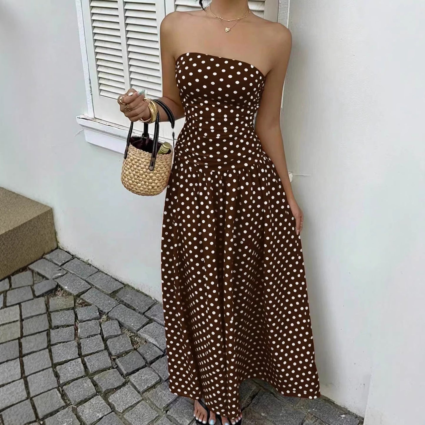 MARION™ | Robe à pois off-shoulder