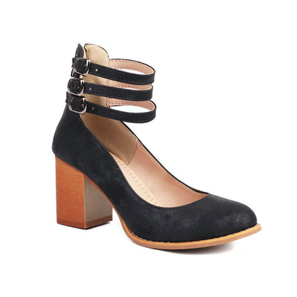 MARGAUX™ | Mary Jane vintage à talon bloc