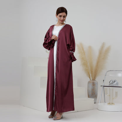 ÉLODIE™ | Robe unie à manches ballon et perles