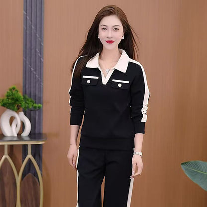 SELMA™ | Tailleur casual V-neck et pantalon large