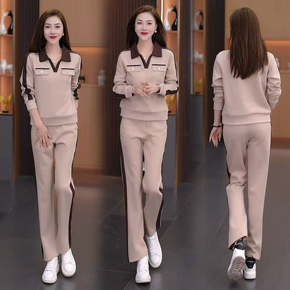 SELMA™ | Tailleur casual V-neck et pantalon large
