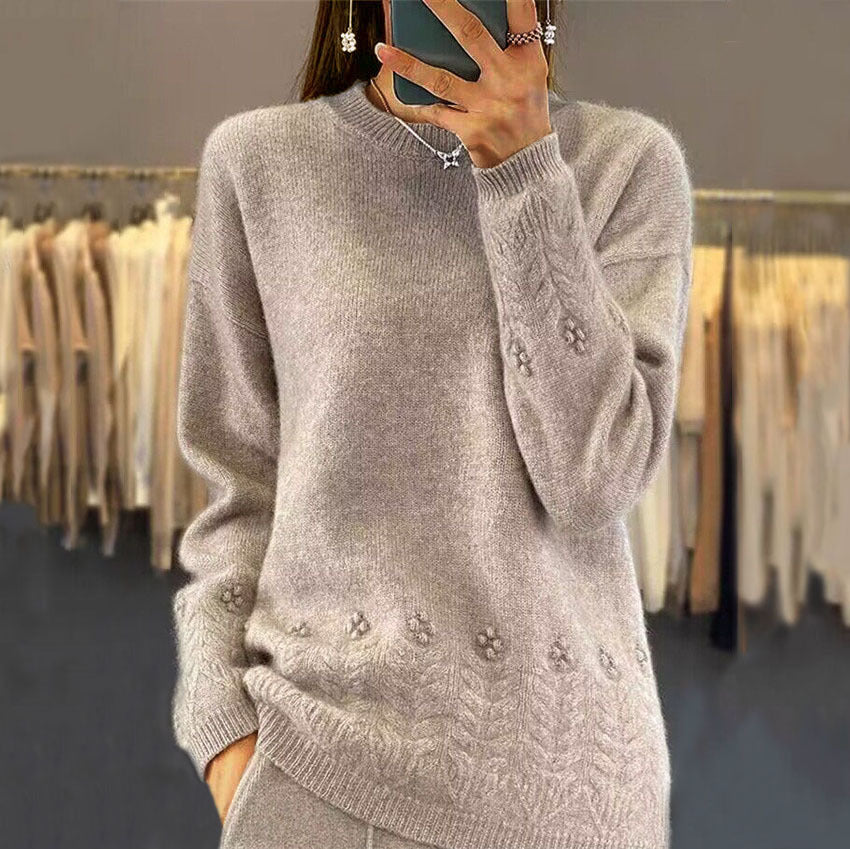 FLEUR™ | Pull maille florale douce