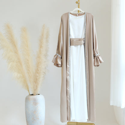 ÉLODIE™ | Robe unie à manches ballon et perles