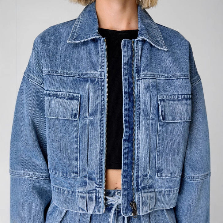 CHLOÉ™ | Ensemble denim taille haute