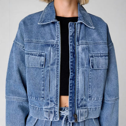 CHLOÉ™ | Ensemble denim taille haute