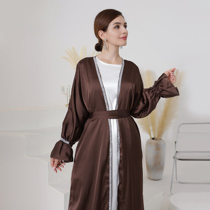 ÉLODIE™ | Robe unie à manches ballon et perles