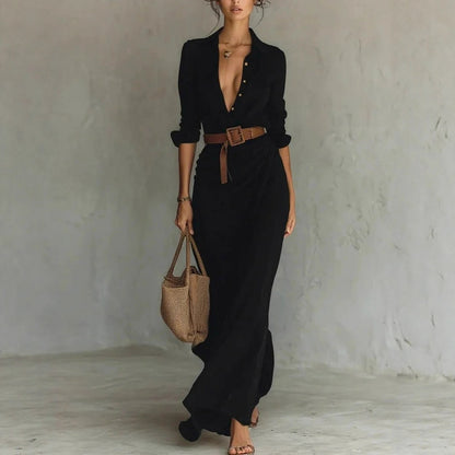 Robe Maxi en Suédine Chic