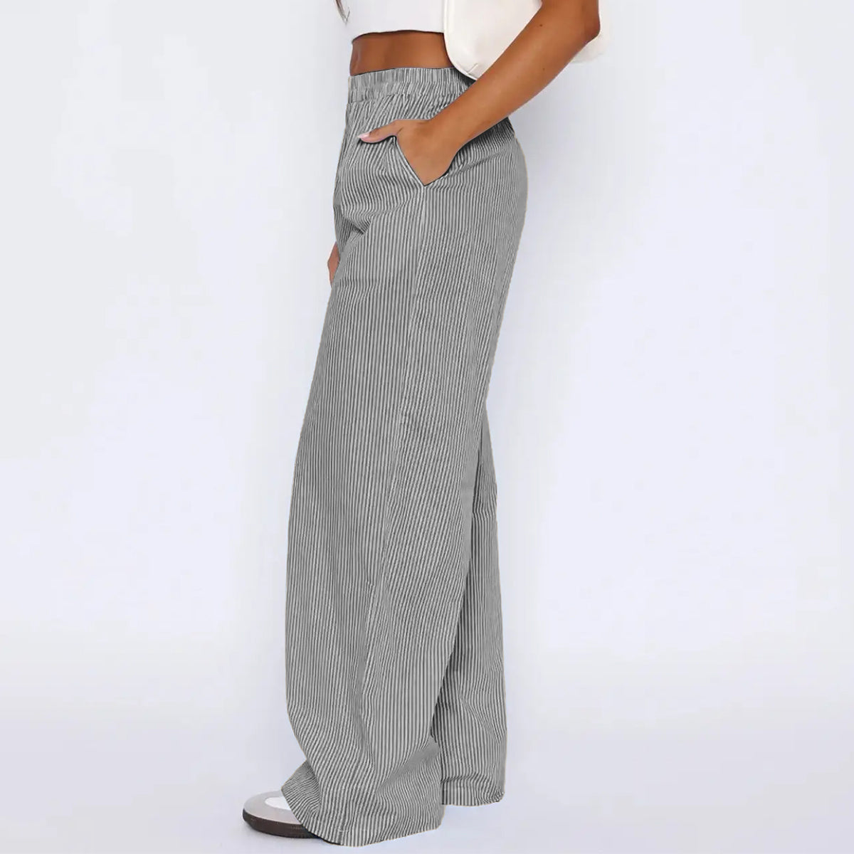 ABIGAIL™ | Pantalon rayé à poches