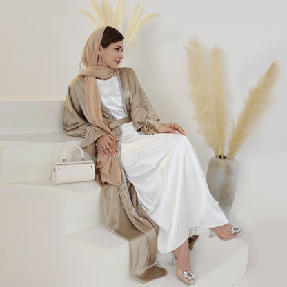 ÉLODIE™ | Robe unie à manches ballon et perles