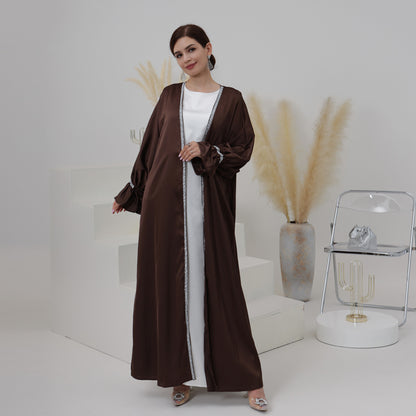 ÉLODIE™ | Robe unie à manches ballon et perles
