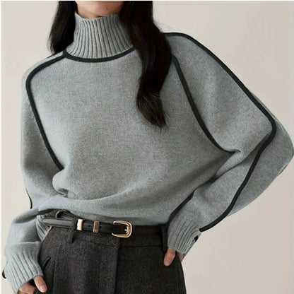 LÉNA™ | Pull demi-col roulé loose