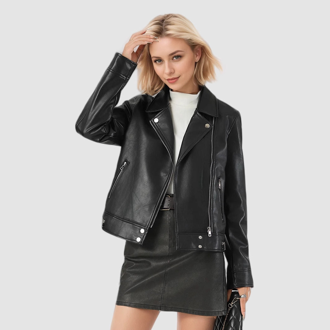 LÉNA™ | Veste en cuir courte