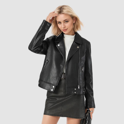 LÉNA™ | Veste en cuir courte