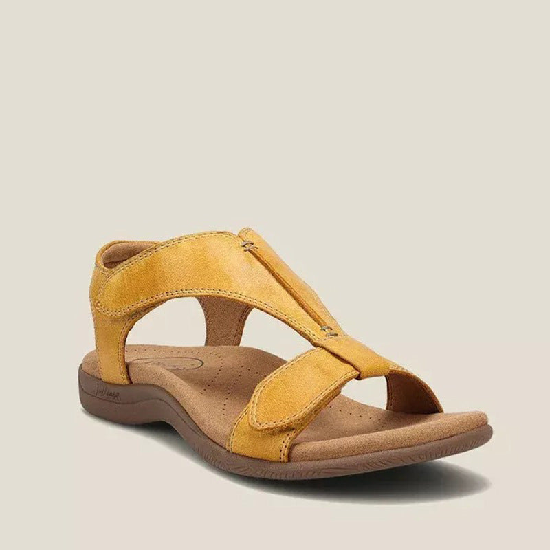 LILOU™ | Sandales à semelle compensée et larges sangles scratch